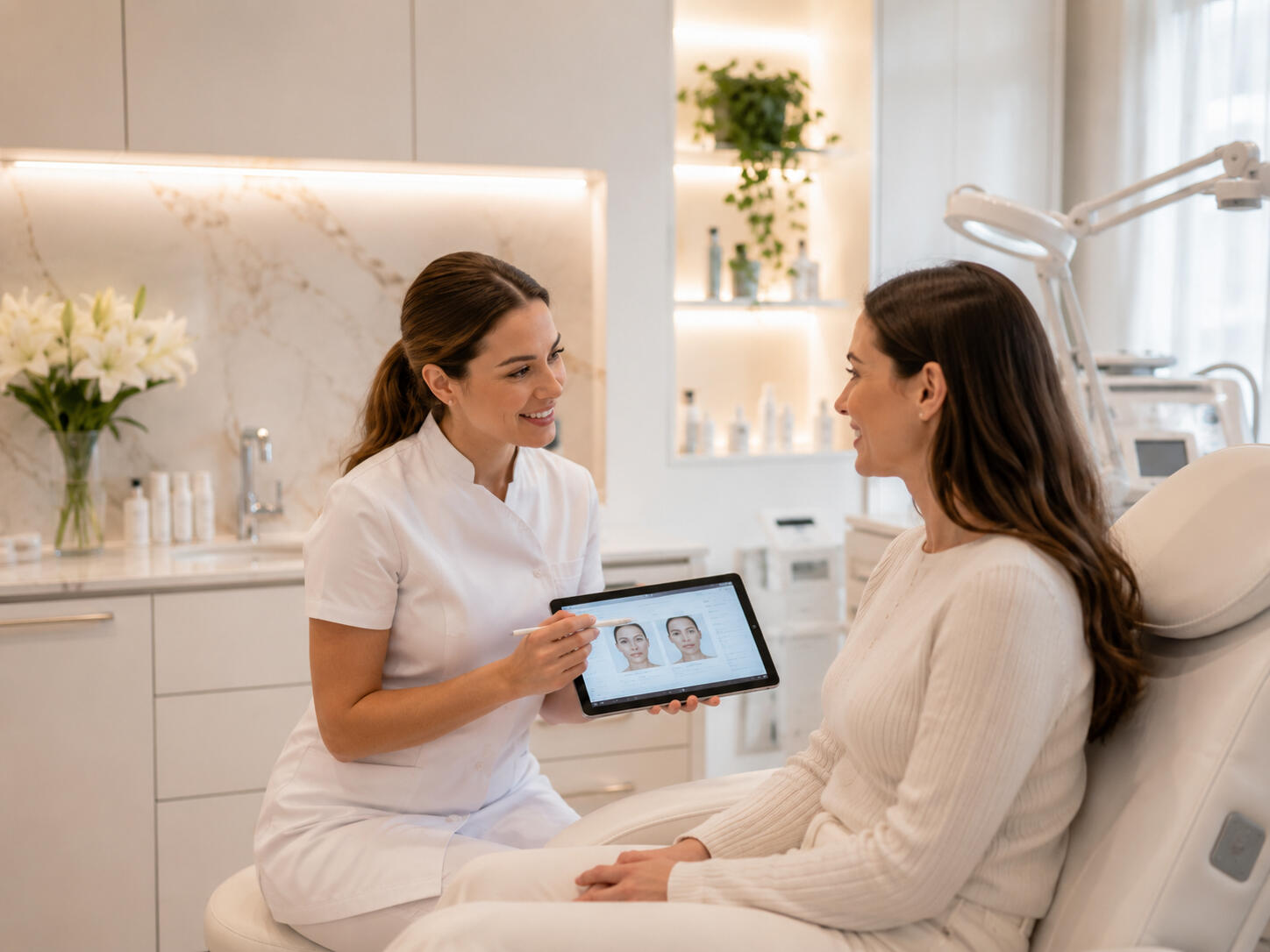 AI systems that help aesthetics and cosmetic clinics respond to treatment enquiries, reactivate old leads, automate follow-up, and guide clients toward booking consultations.